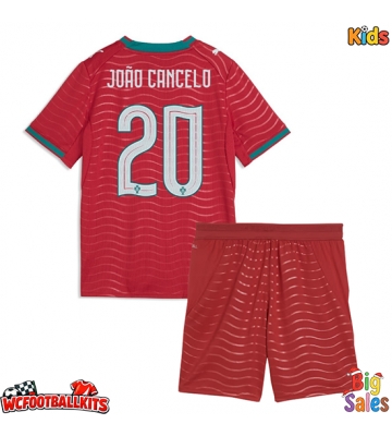 Portugal Joao Cancelo #20 Replica Home Stadium Kit for Kids World Cup 2026 Short Sleeve (+ pants)